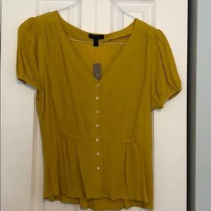 Mustard yellow peplum top